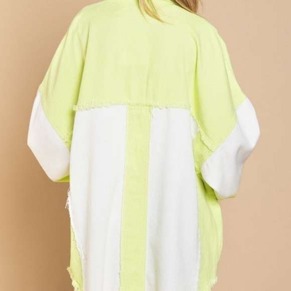 Women's New without tags POL light weight jean jacket. Sz small oversized. Nwots - Picture 3 of 9